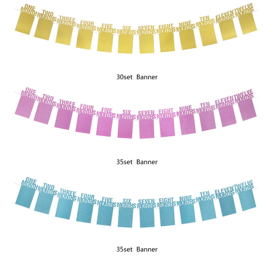 12 Month Birthday Banner