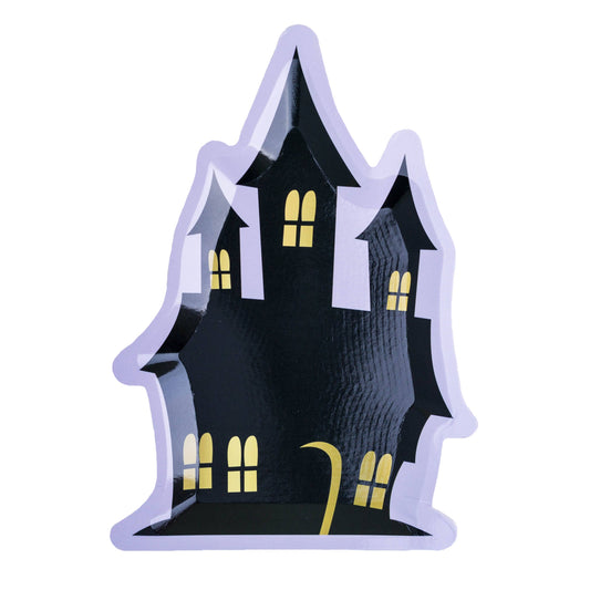 Haunted House Die-Cut Dessert Plates - 8 Pk.
