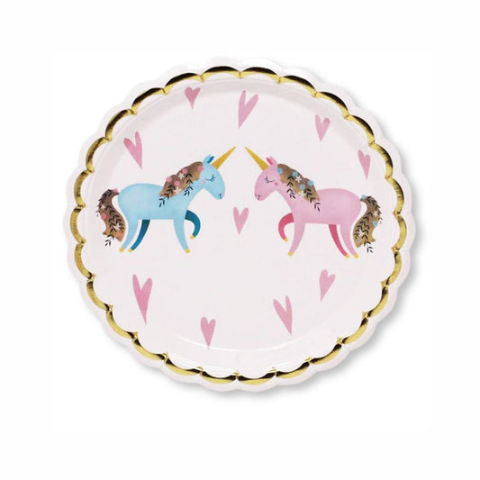 "Believe in Unicorns" Party Plate (Large) - 12 pcs