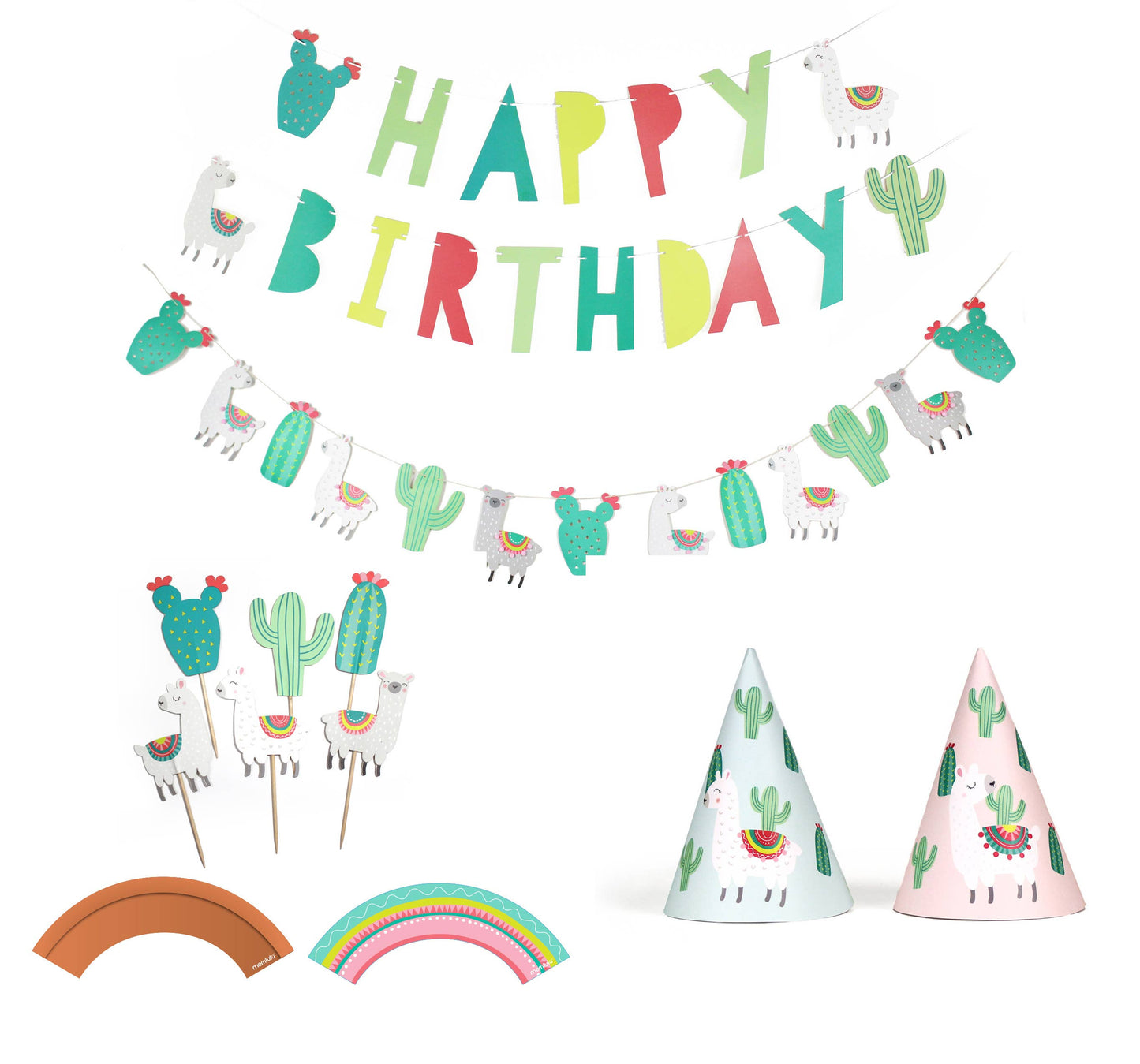 Llama & Cactus - Birthday Party Decoration Kit