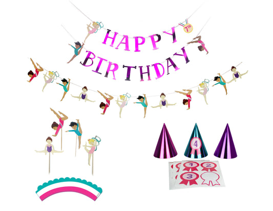 Gymnastics - Birthday Party Decoration Kit
