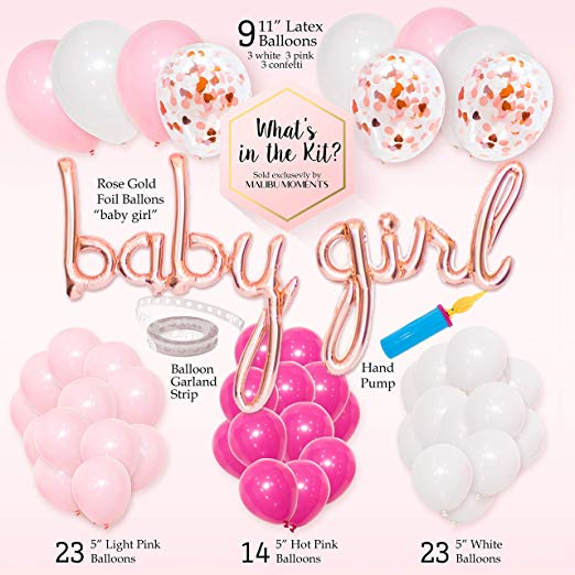 Baby Girl Shower Decoration Kit