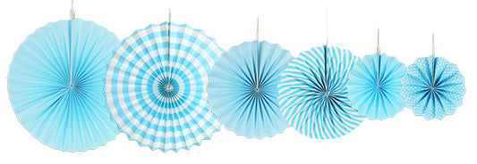 Blue Paper Fans
