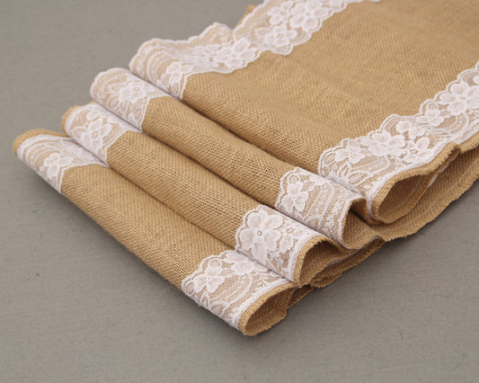 Burlap & Lace Table Runner