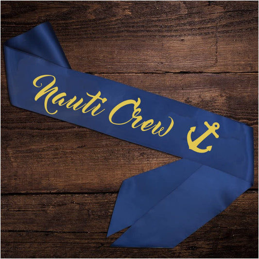 Nauti Bride & Crew Sashes - Set of 6