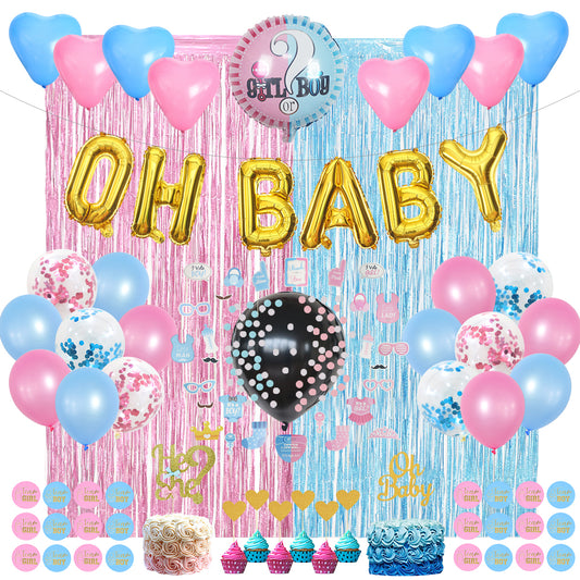 Gender Reveal Balloon & Prop Decoration Kit