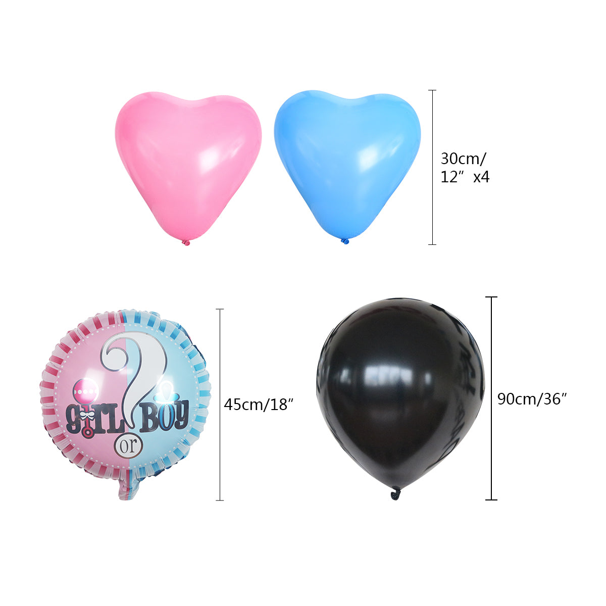 Gender Reveal Balloon & Prop Decoration Kit