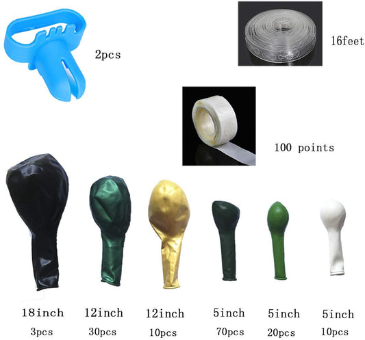 Shades of Green Jungle Balloons - 170 Pieces!