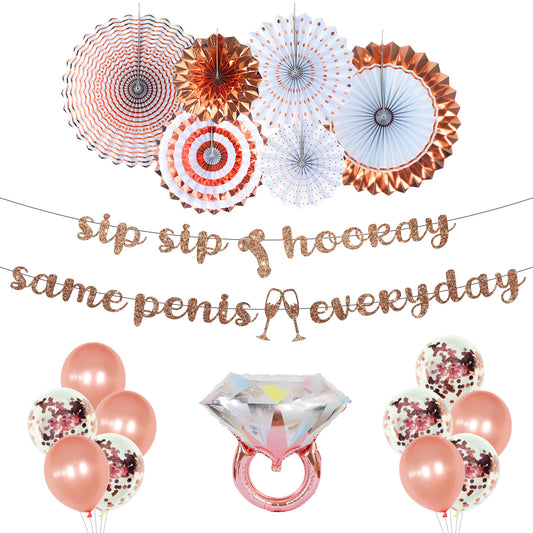 Sip Sip Hooray, Rose Gold Decoration Kit