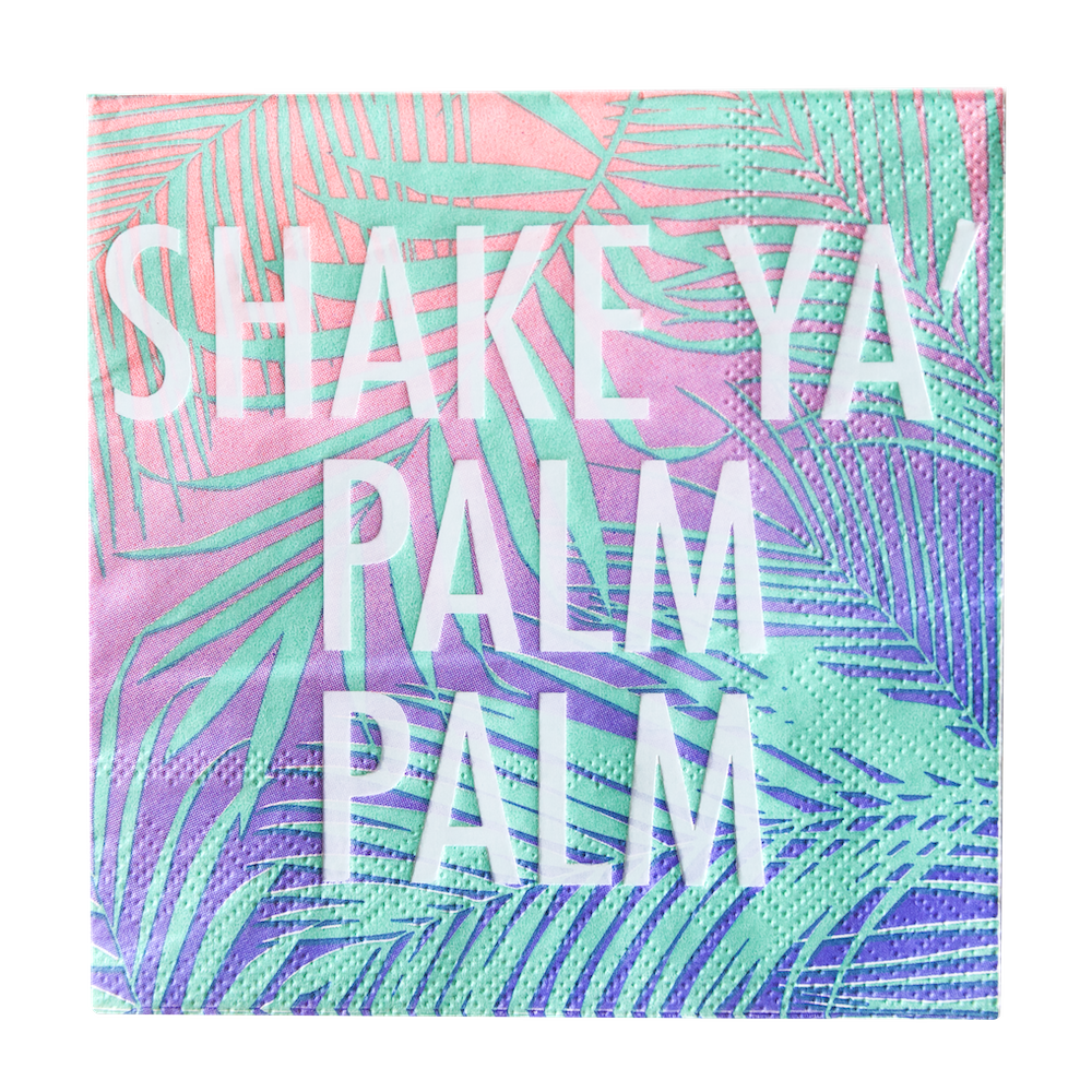 "Shake Ya Palm" Cocktail Napkins - 20 Pk.