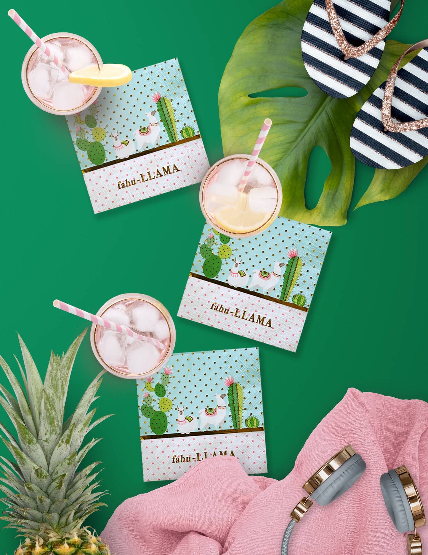 Cactus Llama Fiesta Party Napkins - Summer Party Supplies