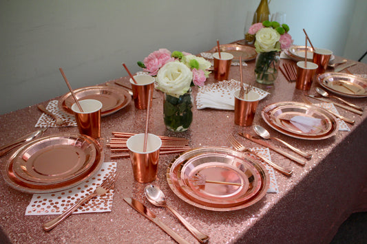 Rose Gold Plate Set - Set of 25