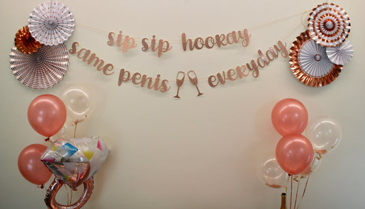 Sip Sip Hooray, Rose Gold Decoration Kit