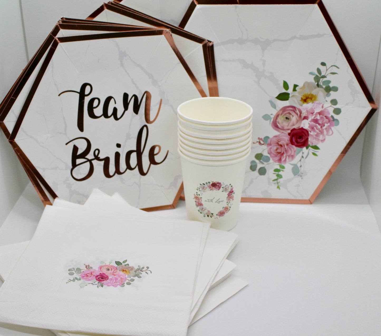 Team Bride 7" Paper Plates - Set of 8