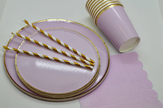 Light Purple Paper Cups - Set of 8