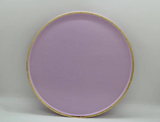 Light Purple Paper Plates - Set of 8