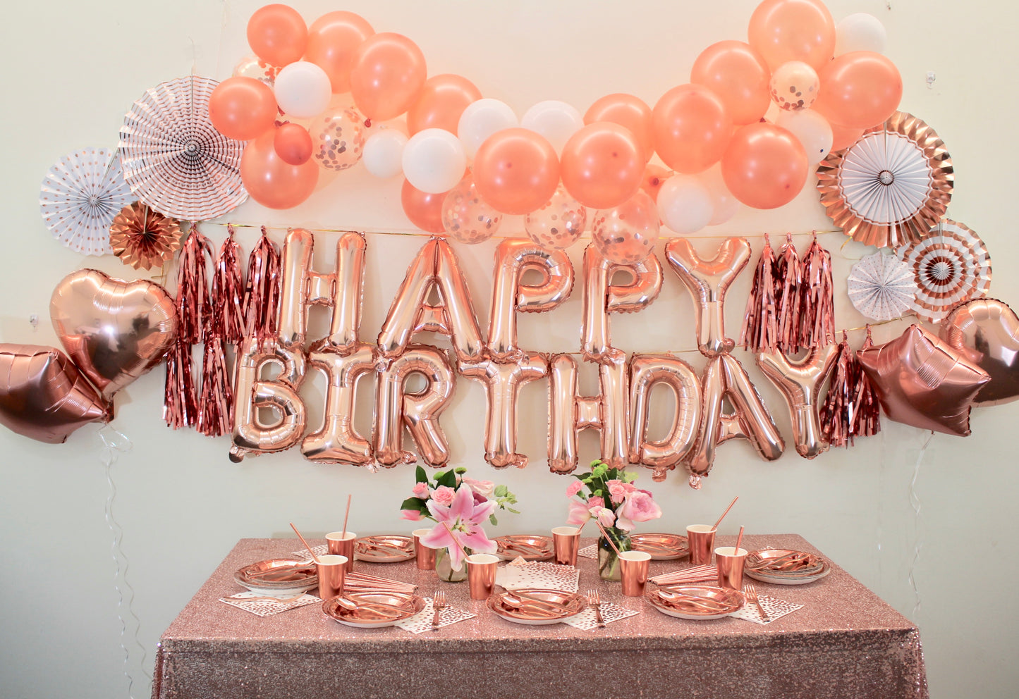 Rose Gold Birthday Party Box