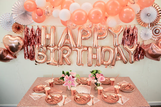 Rose Gold Birthday Party Box