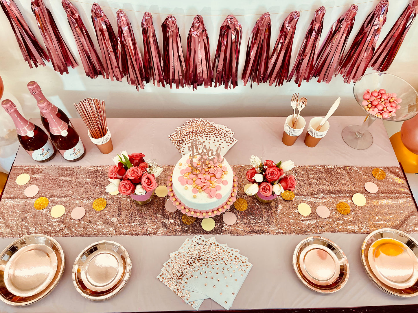Its a Girl Pink & Rose Gold Party Box