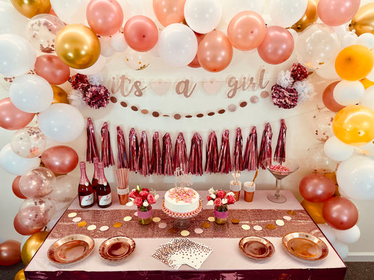 Its a Girl Pink & Rose Gold Party Box