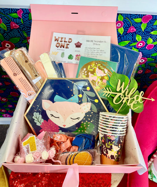 Woodland Creatures Wild One Party Box