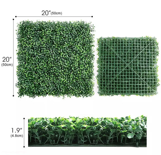 Faux Boxwood Backdrop Squares