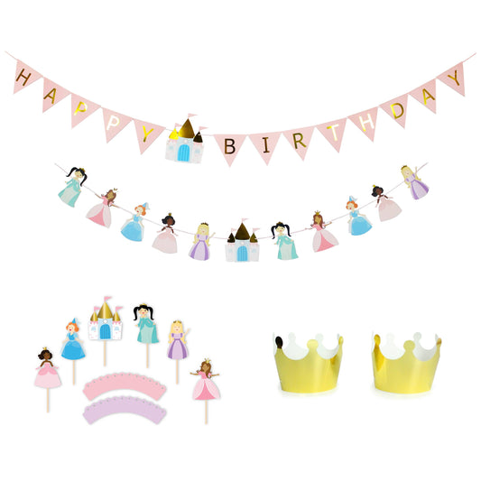 Pretty Princess - Birthday Party Decoration Kit - 12 guests