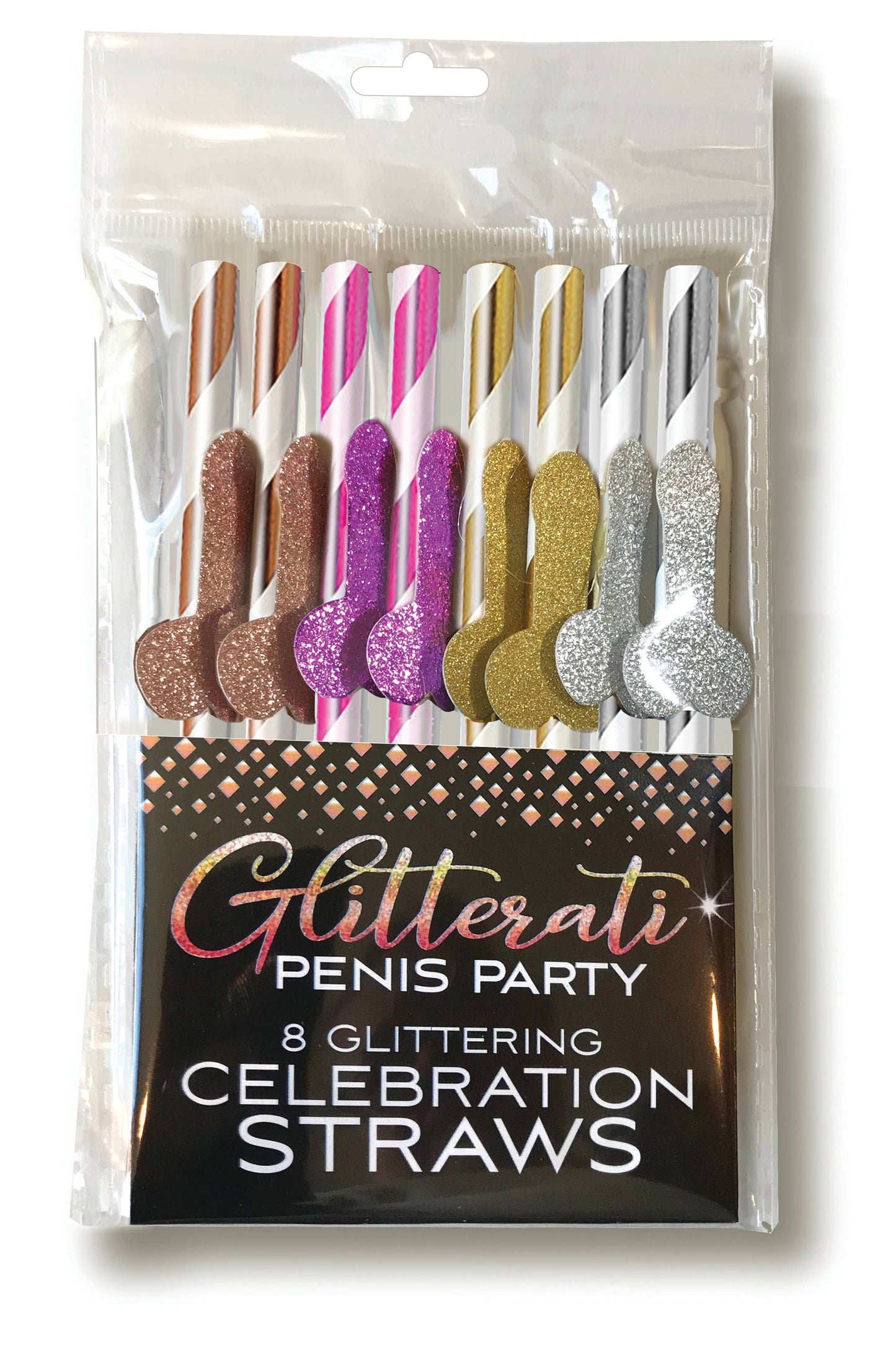 Glitterati Penis Cocktail Straws