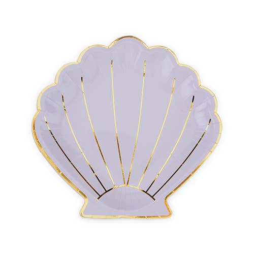Shell Appetizer Plates Shell Appetizer Plate by Cakewalk Set of 8 – YourPartyBox.com