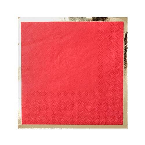 Red Cocktail Napkins - Ruby Kiss - 20 Pk.
