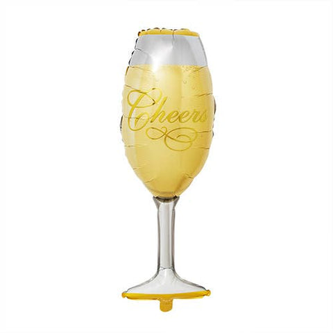 Champagne Glass Mylar Balloon