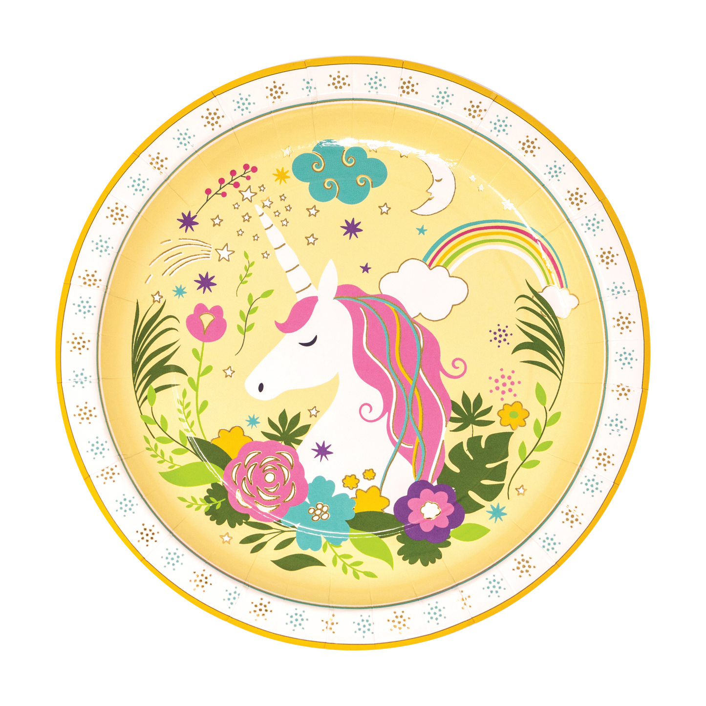 Colorful Unicorn Dessert Plates