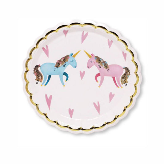 "Believe in Unicorns" Party Plate (Large) - 12 pcs