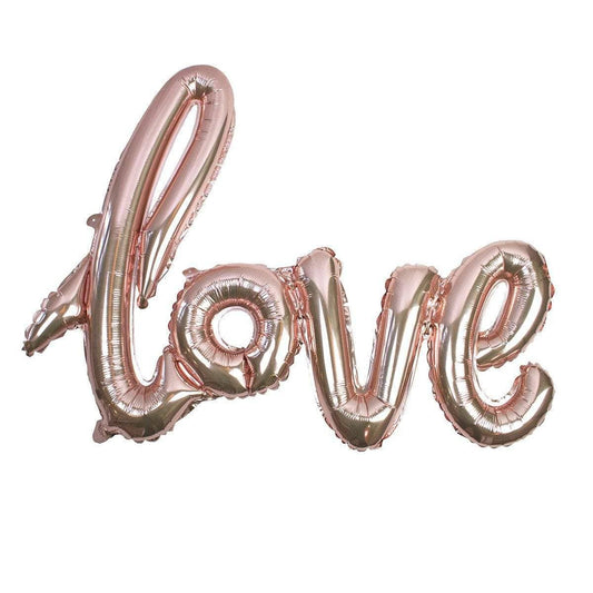 Rose Gold Scripted Love Balloon