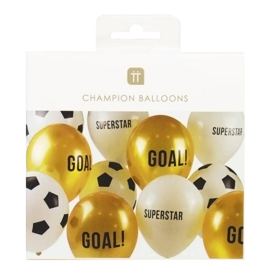Party Champions Soccer Balloons - Pack of 12