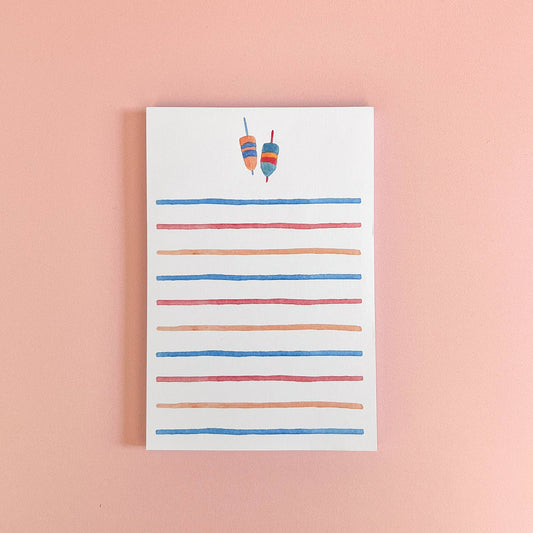 Watercolor Buoys Notepad | Coastal Watercolor Notepad
