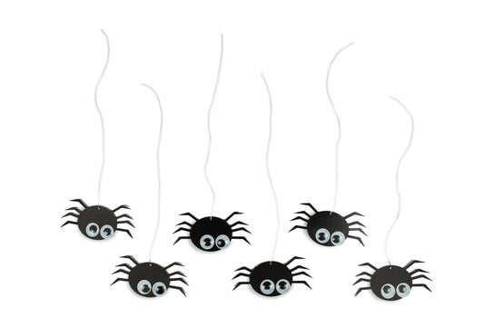 Spooky Halloween - Hanging Spiders, 6 ct