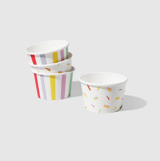 Stripe and Sprinkle Bowls (10 Count)