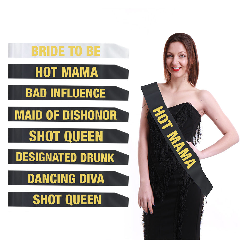 Event Sashes Bridal Party Sashes - Set of 7 – YourPartyBox.com