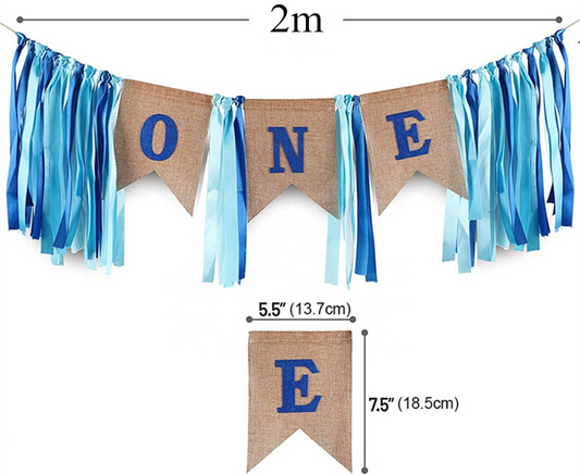 Blue 1st Birthday Decoration Kit