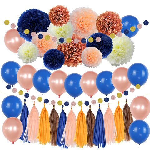 LIght Pink, Bronze & Navy Decoration Kit - 26 pieces!