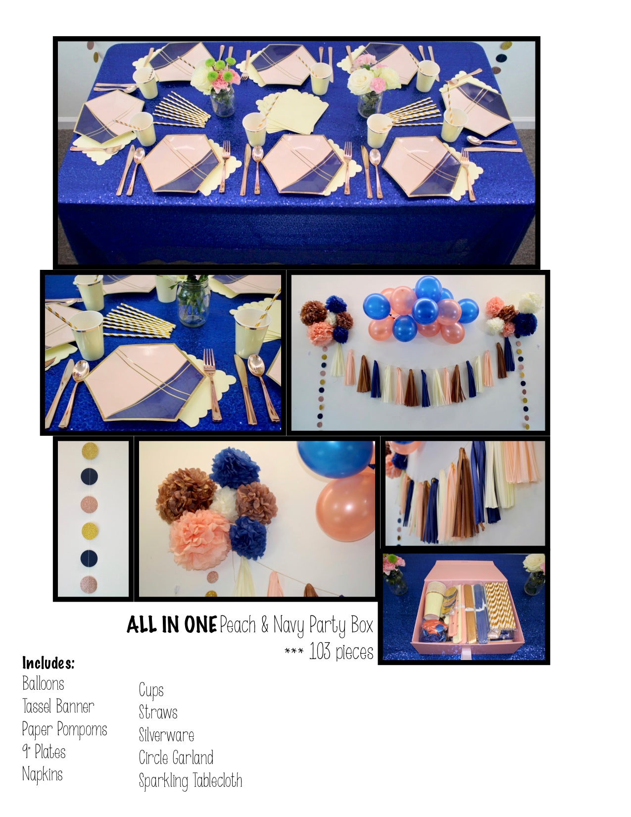 Pink & Navy Party Box