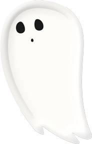 HNT845 - Happy Haunting Ghost Shaped 9" Plate