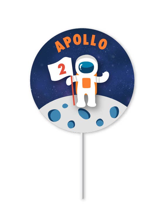 Trip To The Moon - Cake Topper