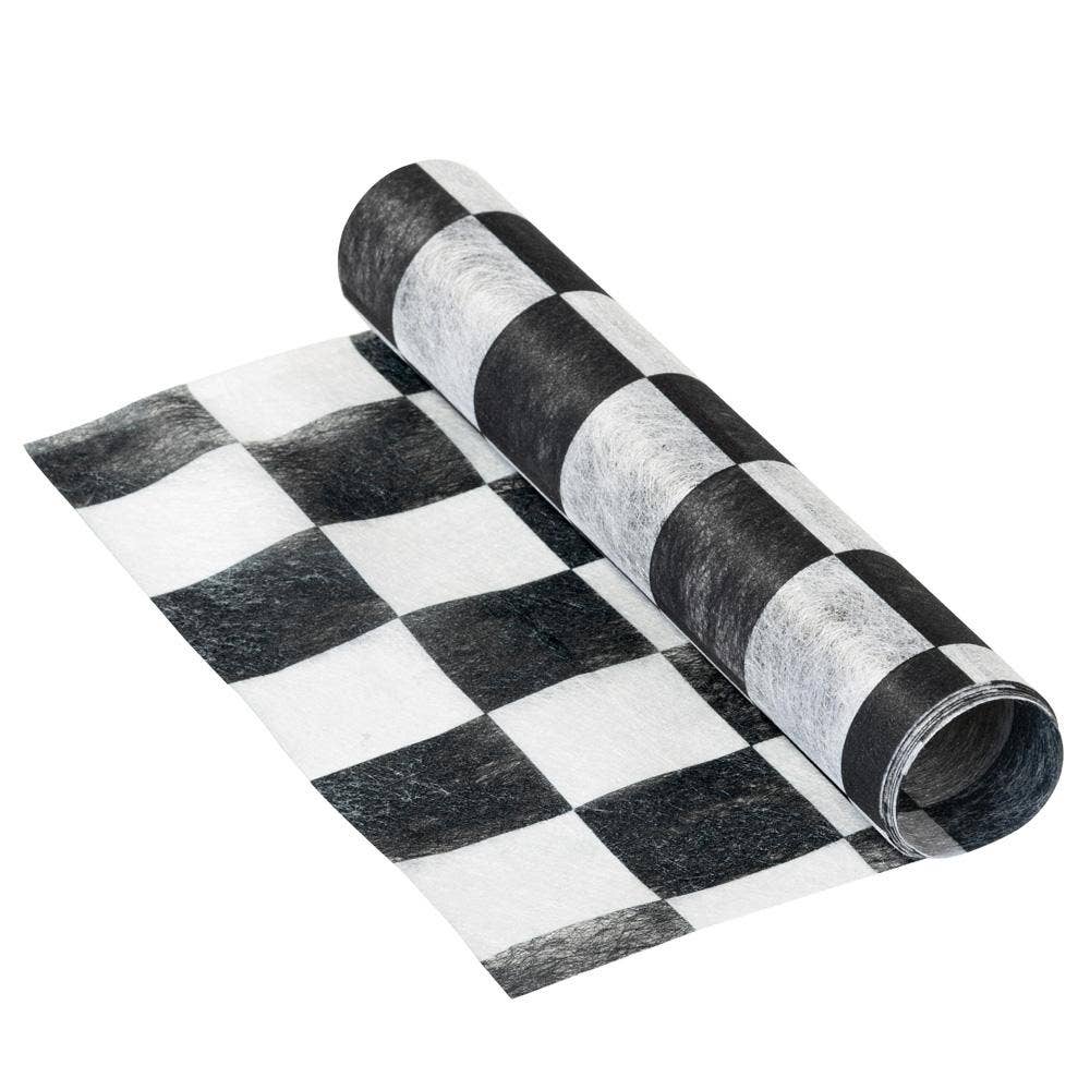 Mix & Match Black and White Checker Table Runner