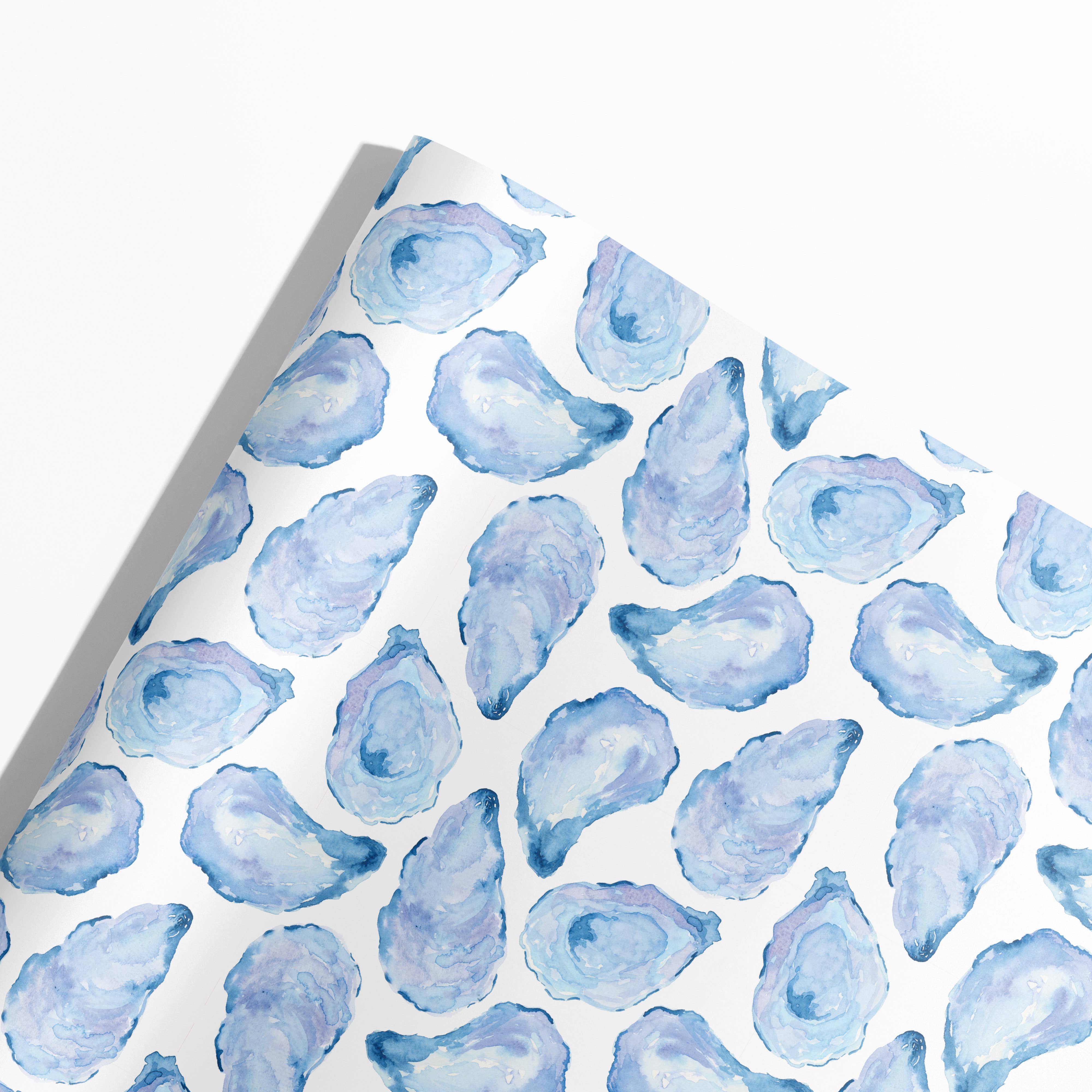 Watercolor Mussel Shell Gift Wrap | Mussels Wrapping Paper ...