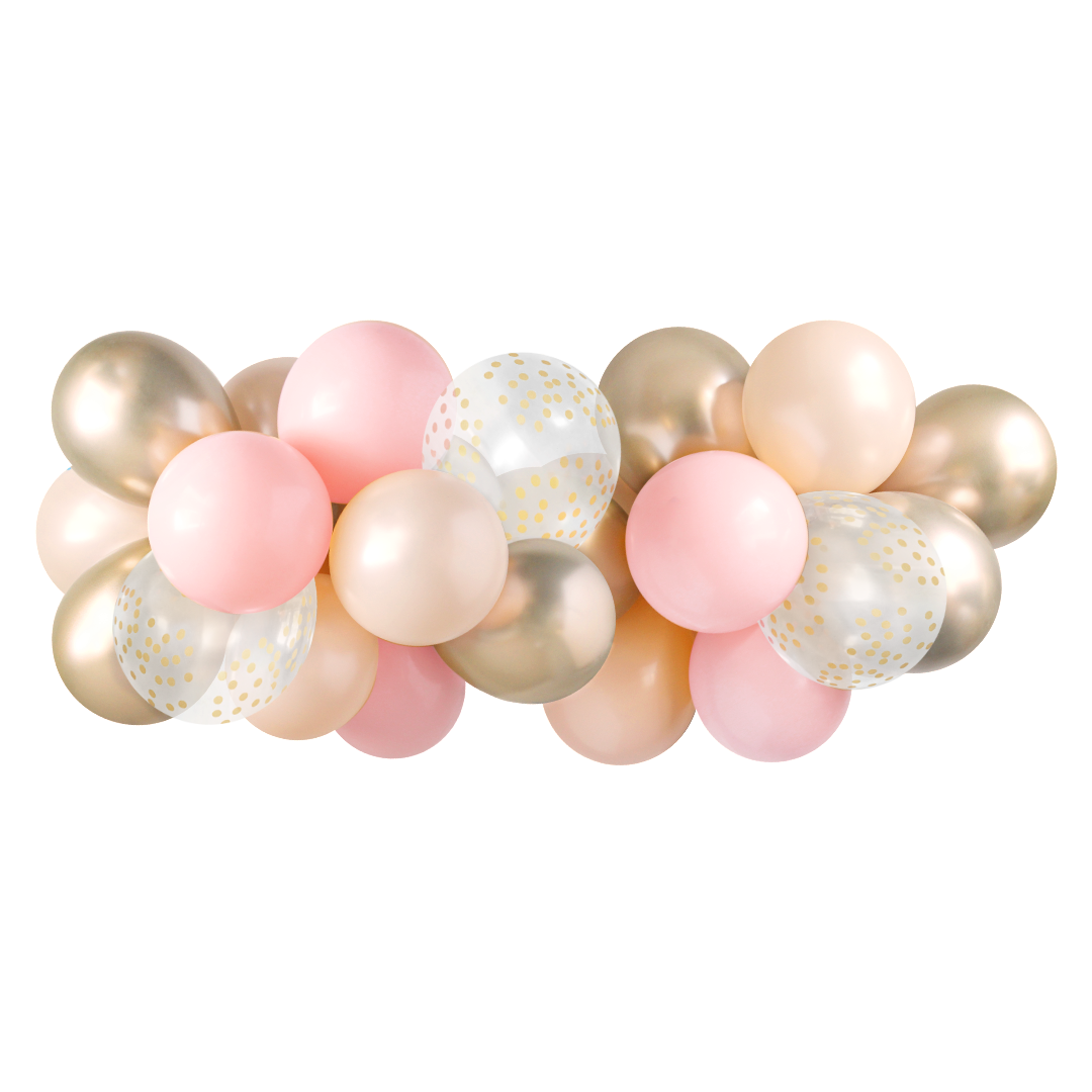 Pink, Gold & Blush Balloon Garland
