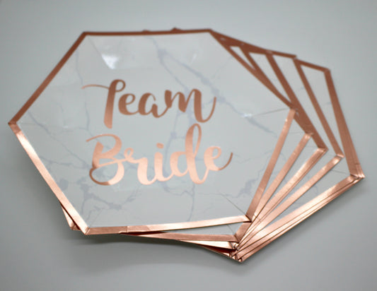 Team Bride 7" Paper Plates - Set of 8