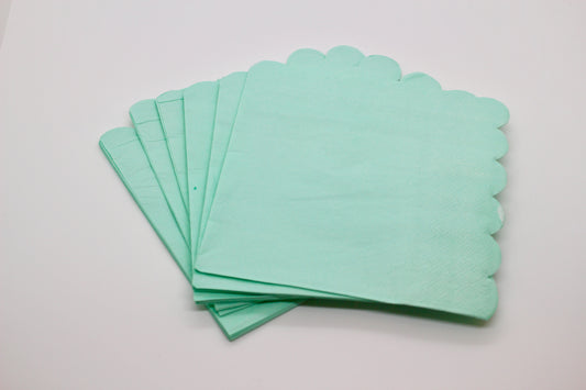 Mint Green Paper Napkins - Set of 20