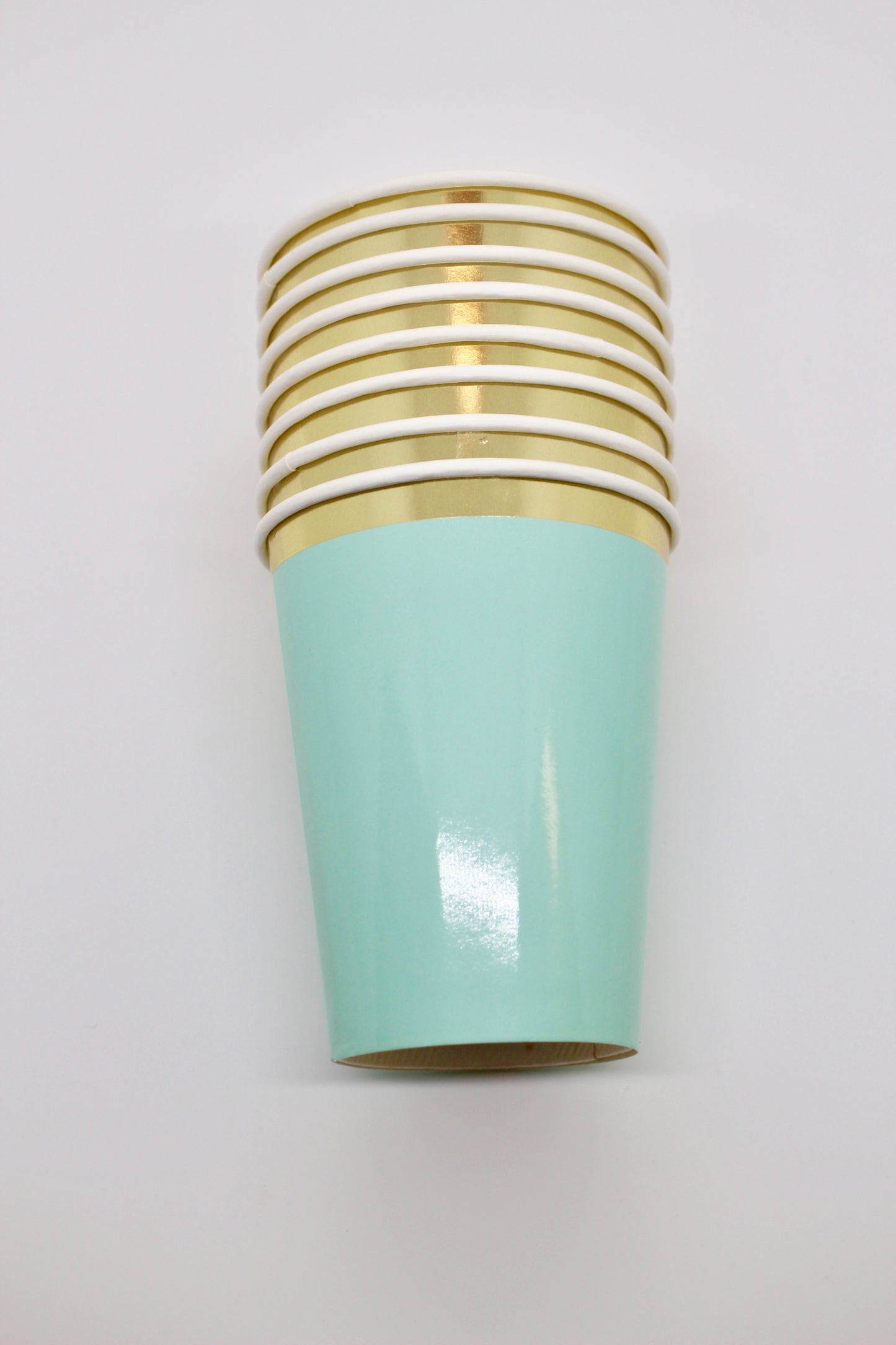 Mint Green Paper Cups - Set of 8
